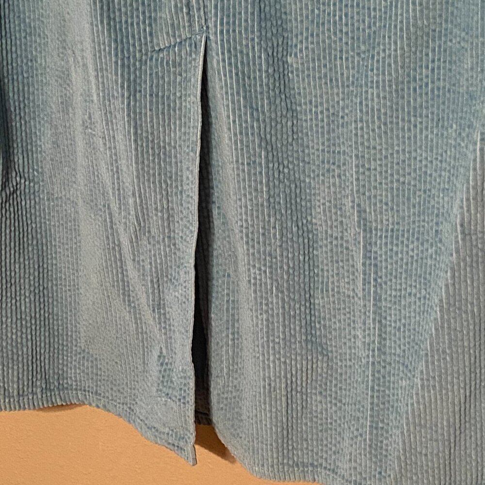 CHADWICK'S 2pc Corduroy Jacket/Skirt with Hood and pockets Teal Size L/10 - Picture 11 of 13
